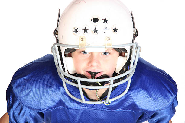fútbol serie (22 - youth league american football childhood helmet fotografías e imágenes de stock