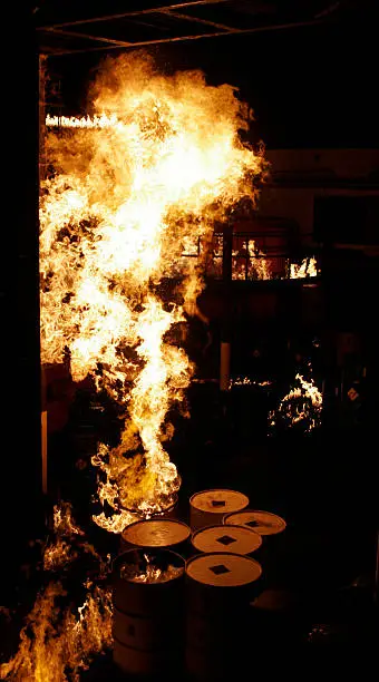 Photo of Fire at an industrial plant