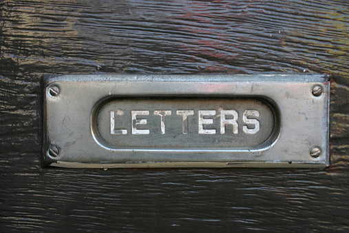 Perfect for a site's Contact page -- this 50's-esque modern yet elegant mail slot from a storefront building in downtown Philadelphia.  Ideas for how to use this could include Mail (Correspondence), Urban Scene (Setting), City (Human Settlement), Postal Worker (Delivery Person), Delivering (Working), Letter (Document), Writing (Moving Activity), E-Mail (Computer Software), Old school, Office (Place of Work), Connection (Concepts), USA (North America), Advice (Concepts), Communication (Topics), Global Communications (Communication), Message (Information Medium), Send (Computer Message), Sending (Moving Activity).