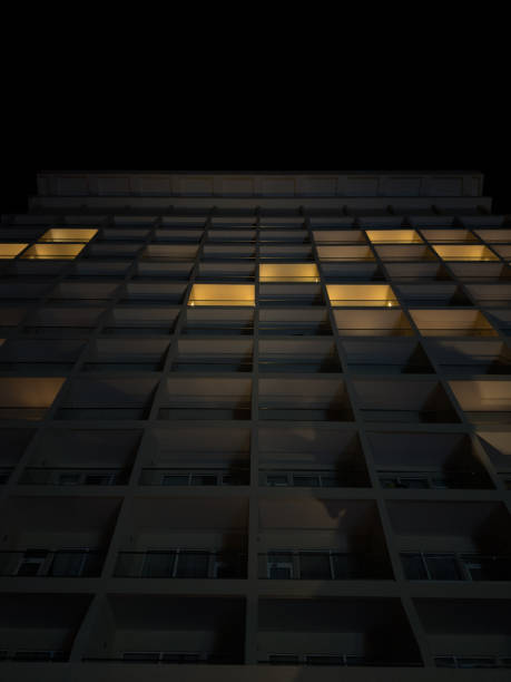 istock Topmost view of a building at night 1726465266