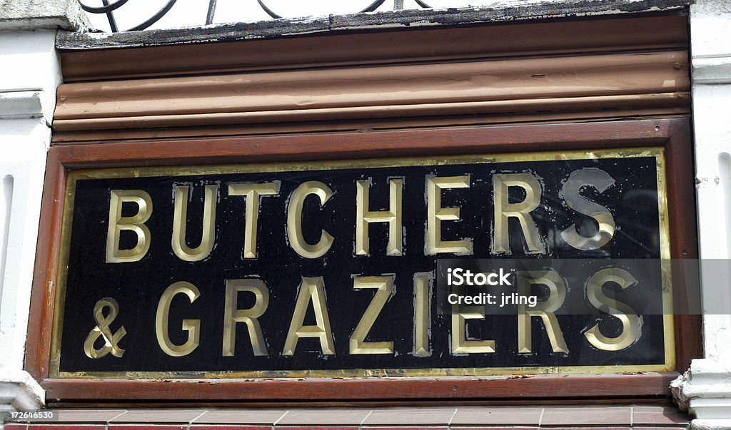 Butchers & Graziers 늙음 쇼핑하다 팻말 - 로열티 프리 골동품 스톡 사진