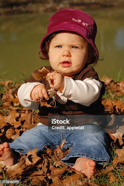 Playing In The Leaves Stock Photo - Download Image Now - 6-11 Months, Autumn, Baby - Human Age