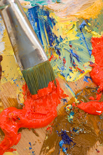 istock Artists oil painting palette 172646811