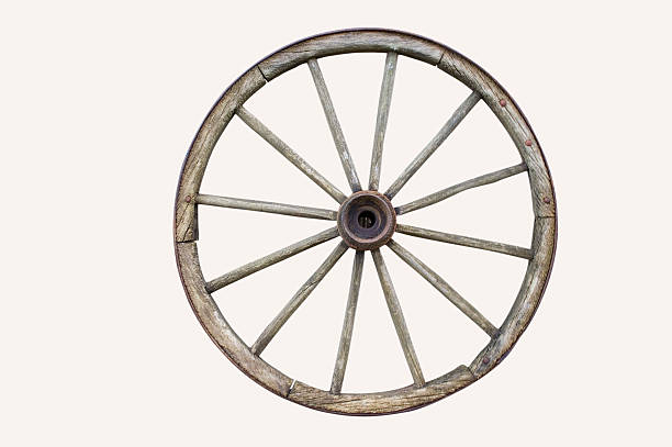 istock Old wooden wheel, with clipping path 172647086