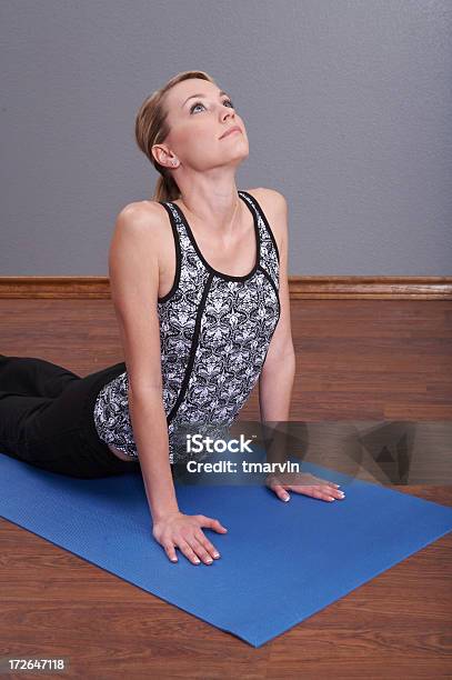 Yoga Concentration The Cobra Pose Stock Photo - Download Image Now - Active Lifestyle, Adult, Adults Only