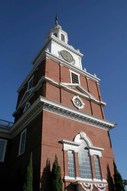 independence hall zu knott's berry farm - knotts berry farm stock-fotos und bilder