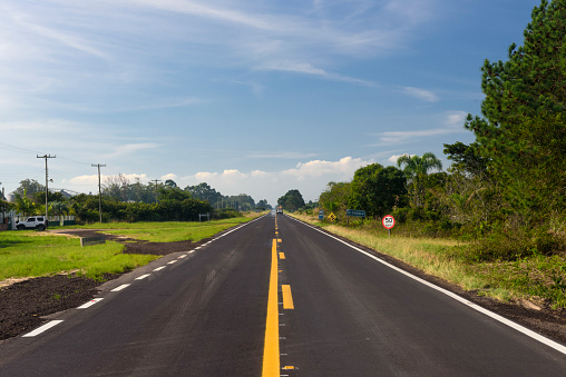 Cláudio Abel Botega Highway (SC 100) on the coast of Santa Catarina in southern Brazil