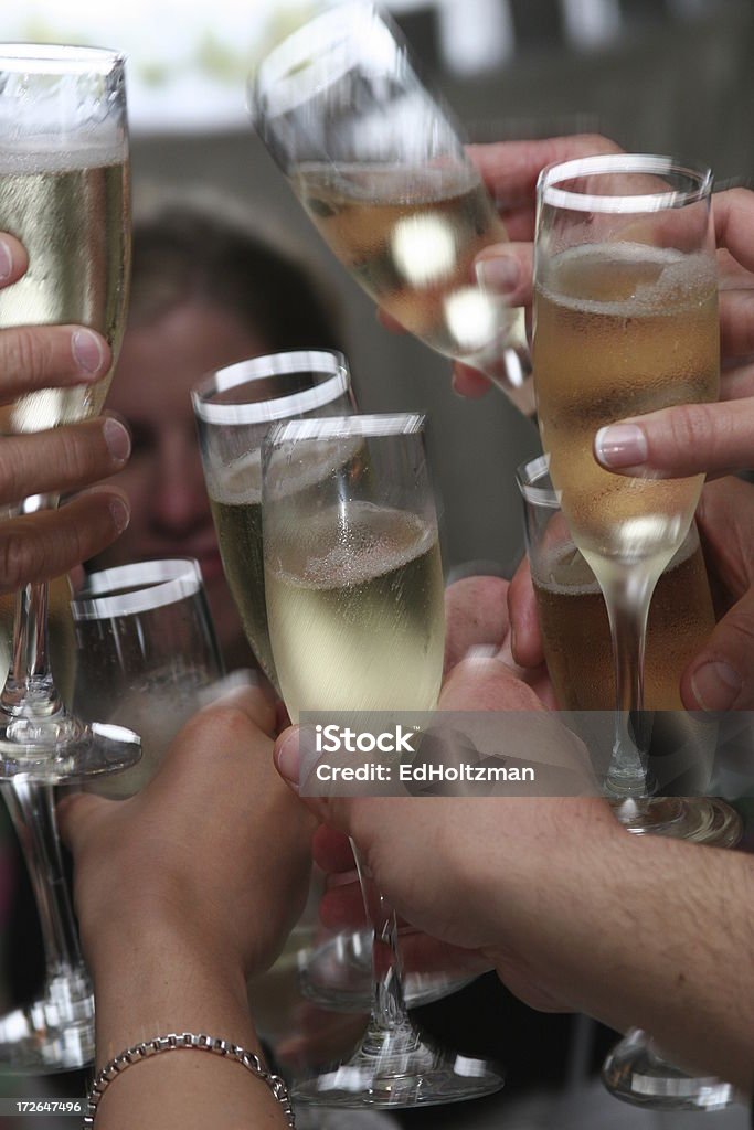 Champagner-Toast - Lizenzfrei Champagnerglas Stock-Foto