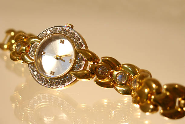 Gold Wrist Watch isolated on whitePlease see similar images in my portfolio: