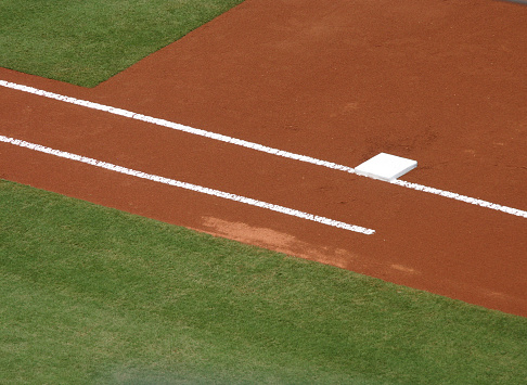 first base on a baseball diamond