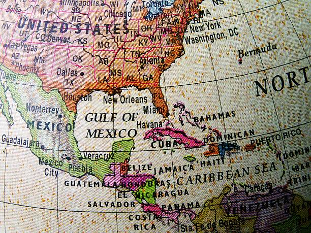 глобус: центральная америка - cartography map el salvador photography стоковые фото и изображения