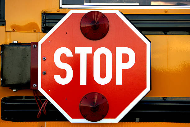 istock School bus stop sign 172647877