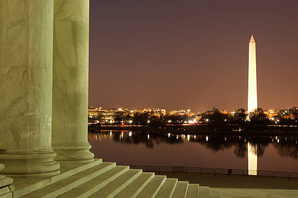 Washington and Jefferson stock photo