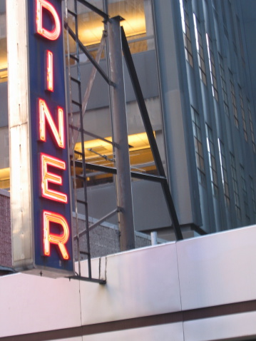 Image of a neon Diner Sign in new york
