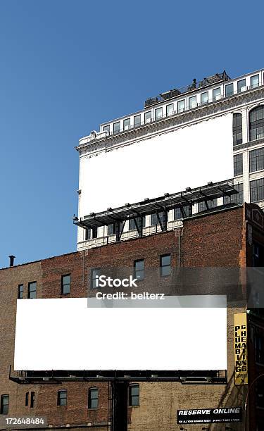 Two Billboards Stock Photo - Download Image Now - Billboard, Two Objects, Rooftop