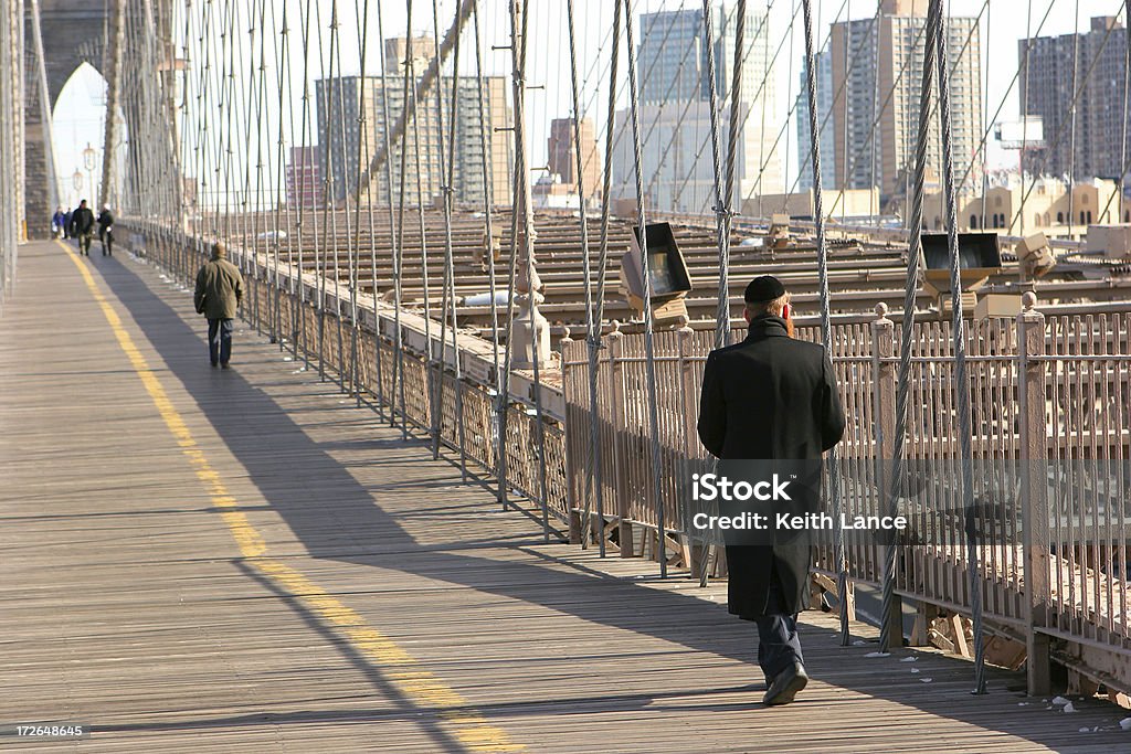 Brooklyn Bridge Walk  Judaism Stock Photo
