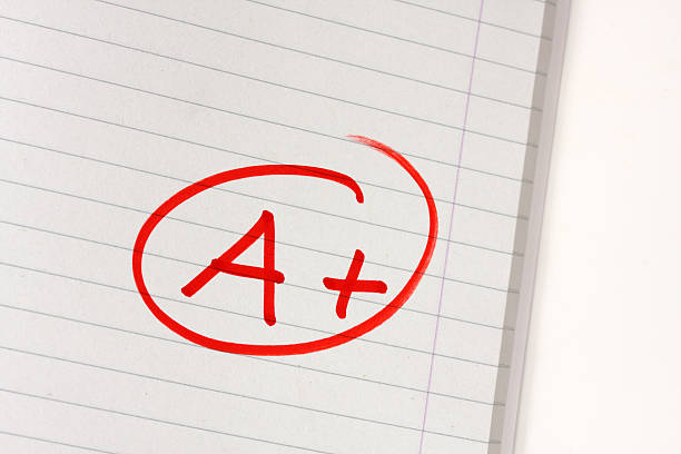 Very good mark A+ The best vote. report card stock pictures, royalty-free photos & images