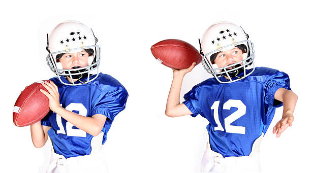 fútbol serie (21 - youth league american football childhood helmet fotografías e imágenes de stock