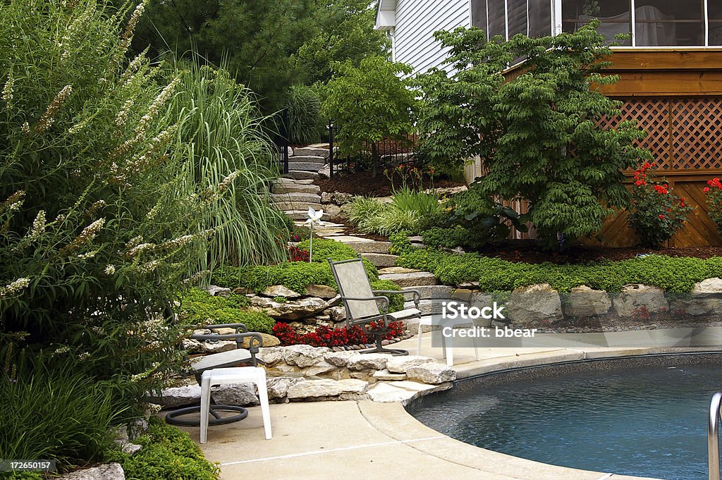 Quintal piscina - Foto de stock de Pedra de Calçamento royalty-free