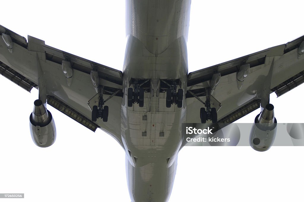 Aereo, vista buttom, isolato - Foto stock royalty-free di Aeroplano