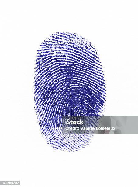 Голубой Отпечаток Пальца — стоковые фотографии и другие картинки Отпечаток пальца - Отпечаток пальца, Синий, Заявление в полицию