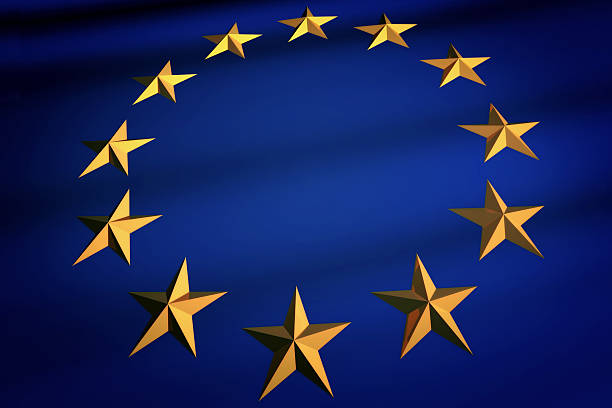 EU flag stock photo