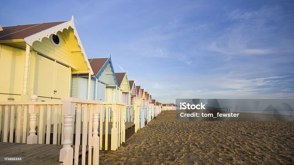 Linha de praia huts - Royalty-free Cabana de Praia Foto de stock