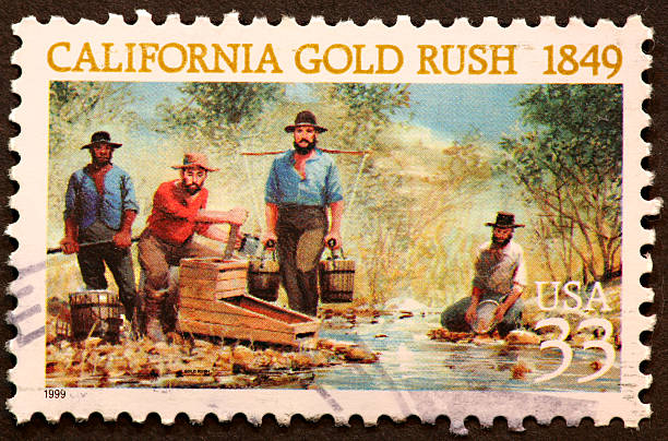 istock California gold rush stamp, Sutter's Mill 172650357