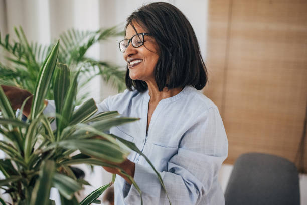 istock Woman nurturing plants at home 1726506725
