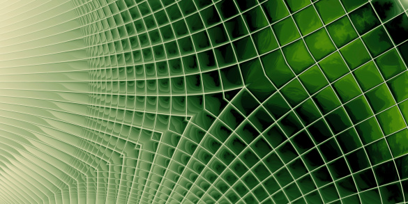 Metallic Green - Abstract fractal pattern.