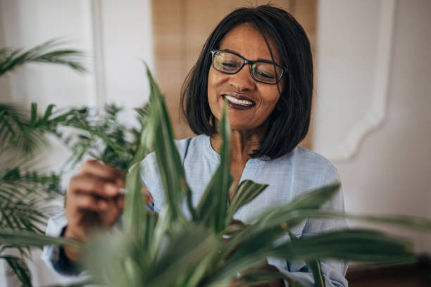 istock Woman nurturing plants at home 1726508914