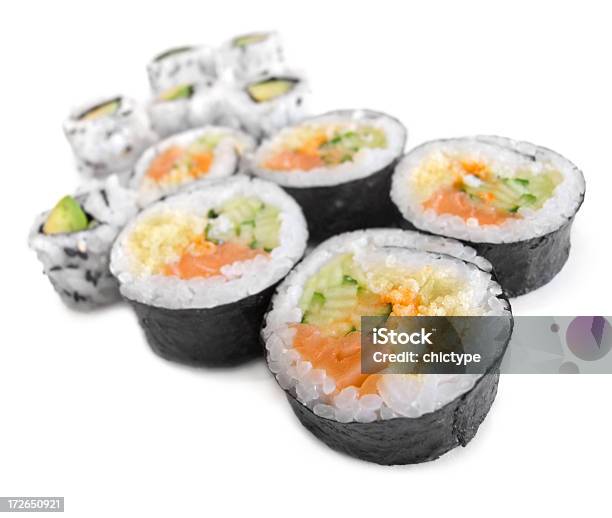 Sushi - zdjęcia stockowe i więcej obrazów Białe tło - Białe tło, Sushi, Bez ludzi