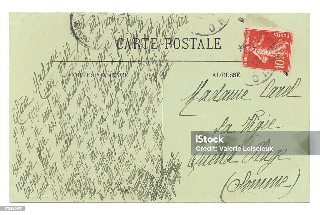 Ancienne carte postale français - Photo de Culture française libre de droits