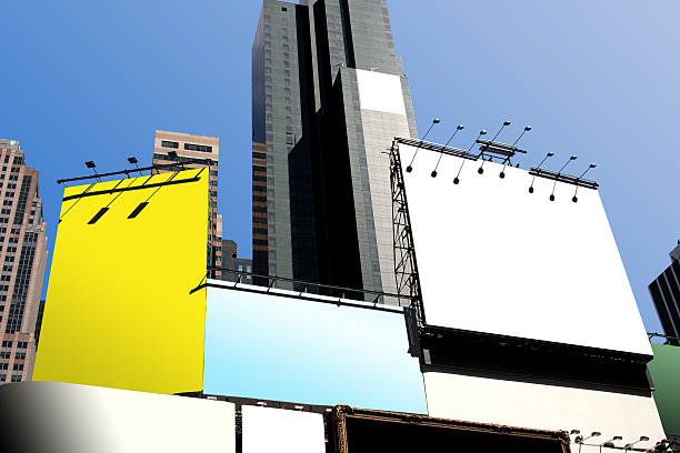 Times Square billboards blank billboards in times square nyc times square manhattan photos stock pictures, royalty-free photos & images