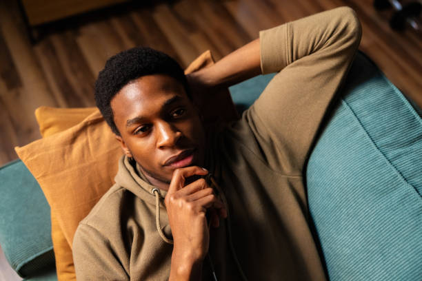 istock Attractive handsome creative African American man individual, using his downtime to brainstorm new ideas for his writing, artwork, or music 1726509996