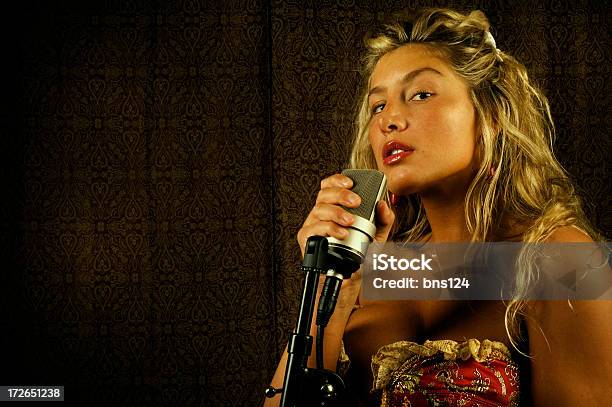 Female Singer Stock Photo - Download Image Now - 20-29 Years, Adult, Adults Only