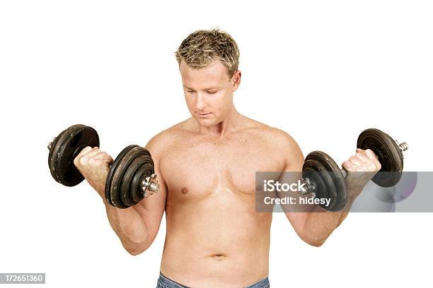 Pumping Iron Stock Photo - Download Image Now - Abdominal Muscle, Adult, Adults Only