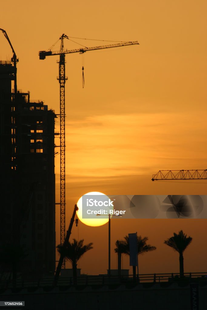 Crane  Back Lit Stock Photo