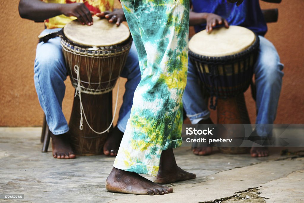 african musicians west african musicians with jembes. Drum - Percussion Instrument Stock Photo
