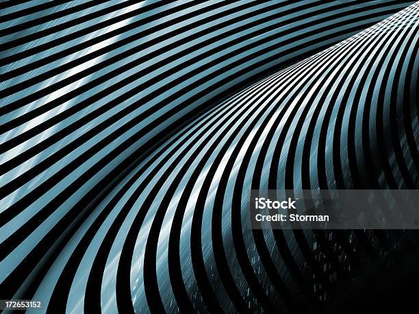 Abstract Blue Metal Stripes Background Stock Photo - Download Image Now - Cool Attitude, Abstract, Backgrounds