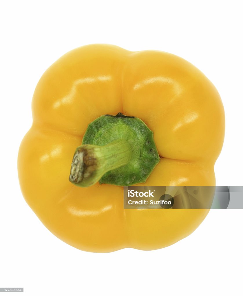 bell pepper A yellow bell pepper. Isolated on white. Bell Pepper Stock Photo