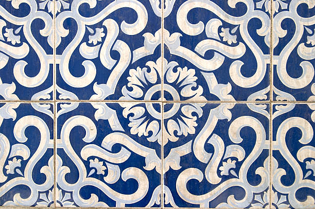 azulejos pintados à mão e antiga - heath ceramics - fotografias e filmes do acervo