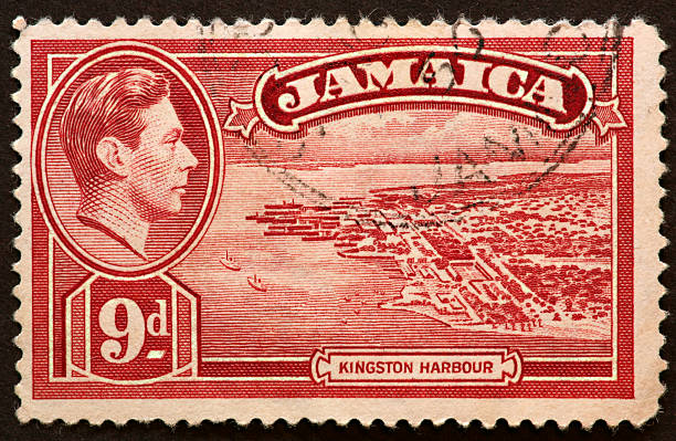 istock Kingston Jamaica harbour stamp 172653846