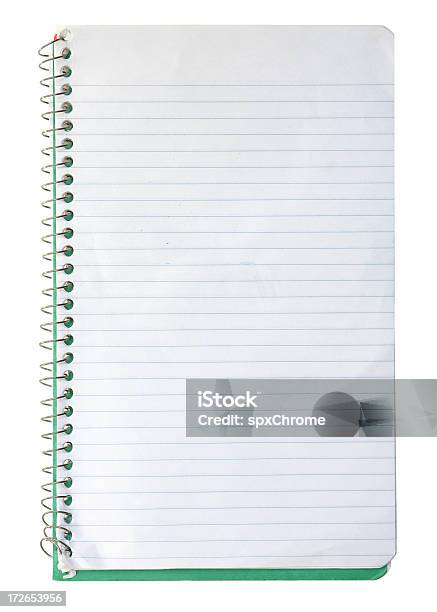 Papier Notebook - zdjęcia stockowe i więcej obrazów Kołonotatnik - Kołonotatnik, Białe tło, Notes
