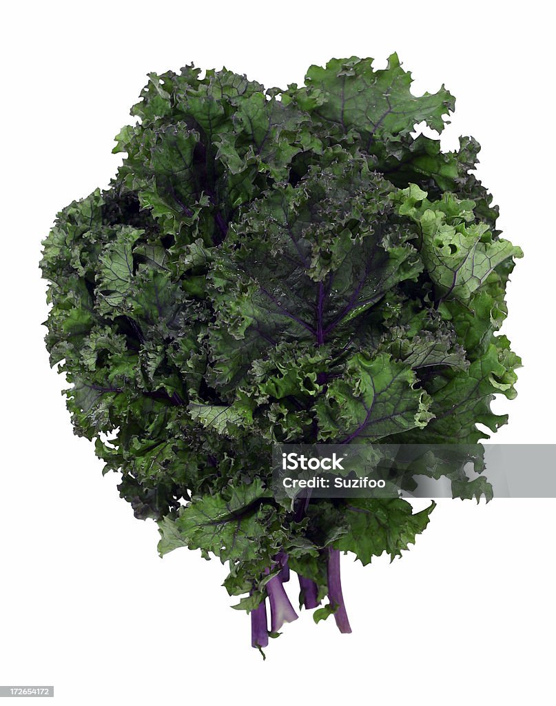 red kale "A bunch of red kale, isolated on white. The stems look more purple than red to me, but the variety is called red kale." Purple Kale Stock Photo