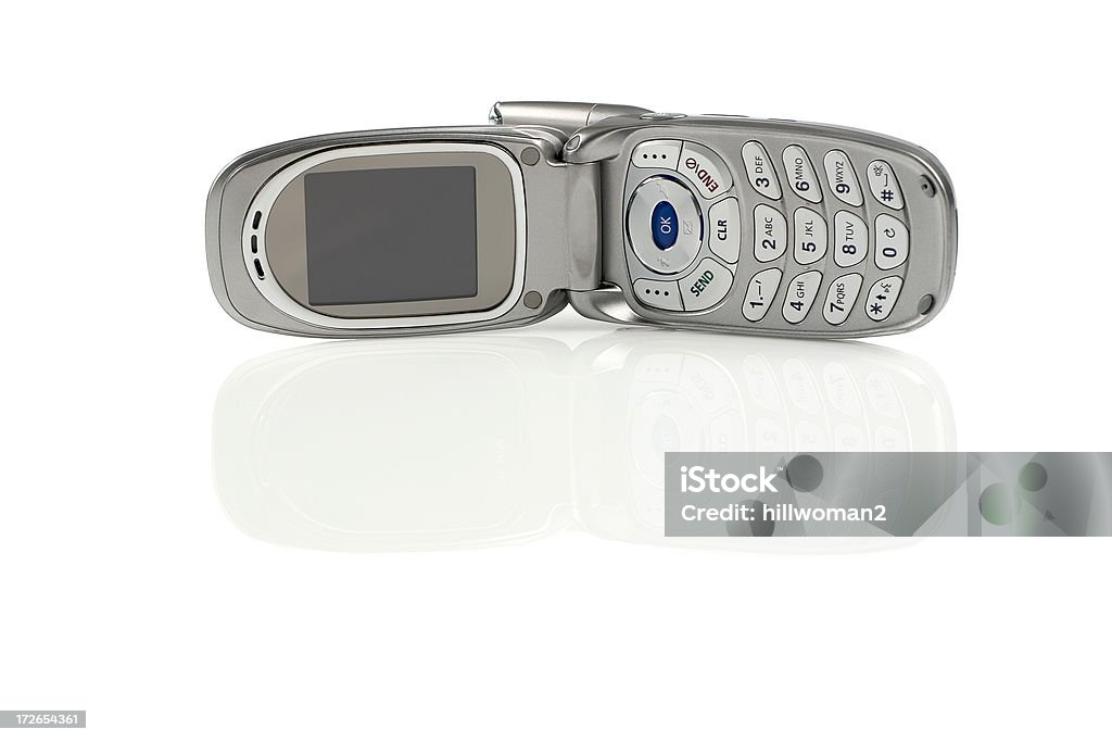 Telefon komórkowy odbicia - Zbiór zdjęć royalty-free (Telefon z klapką)