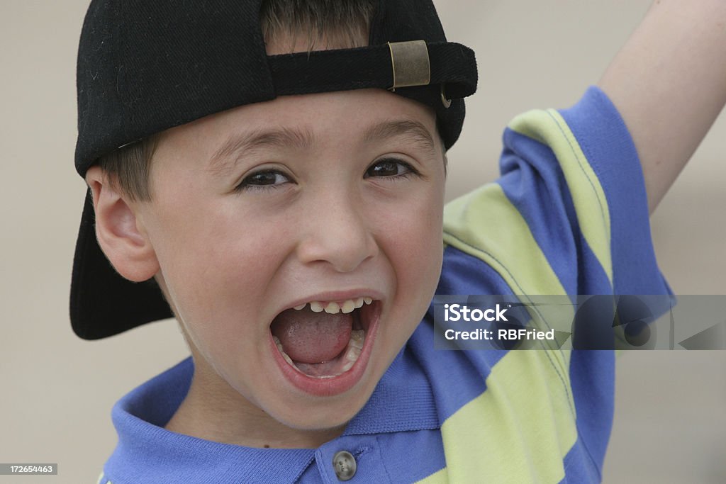 Счастливый мальчик - Стоковые фото Бейсбол роялти-фри