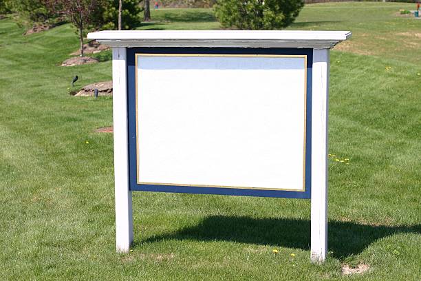 Empty information sign stock photo