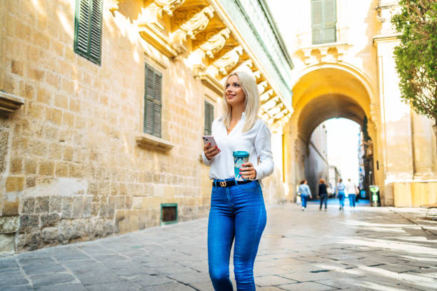 istock Woman enjoying the walk in Valletta, Malta 1726549893