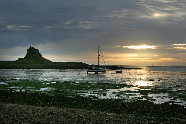 lindisfarne sunset northumberland